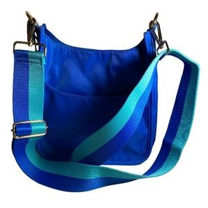 AhDorned Messenger Bag Crossbody Bag in Royal Blue With Adjustable Guitar Strap